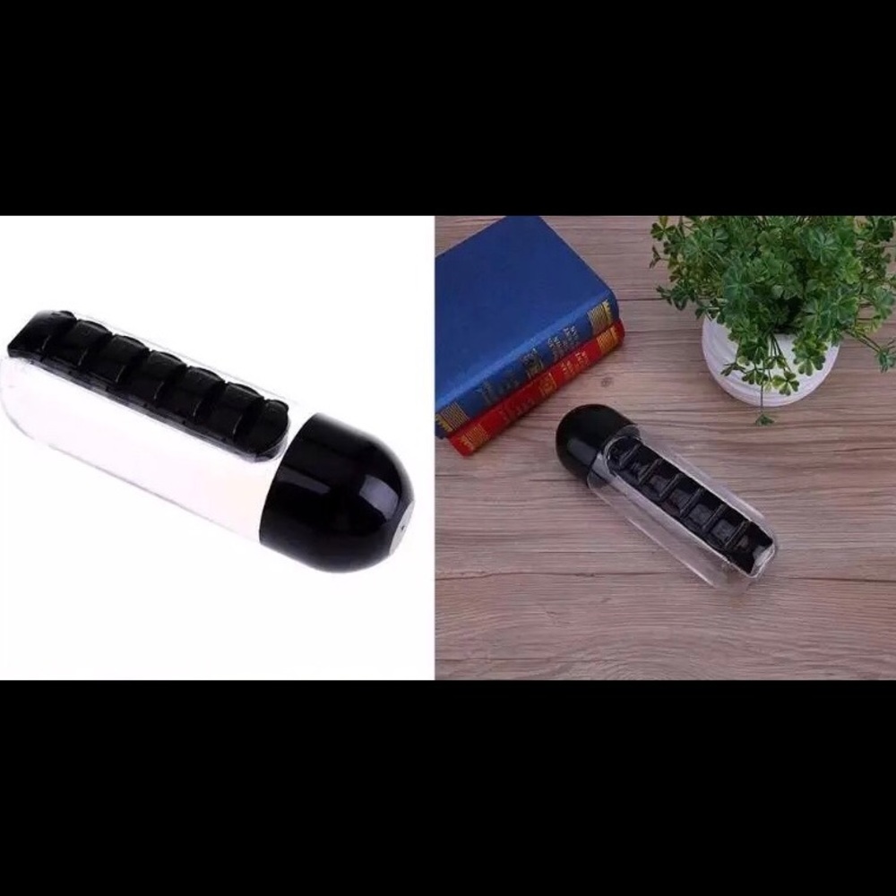 600 ML Sports Water Bottle with Pill Organizer